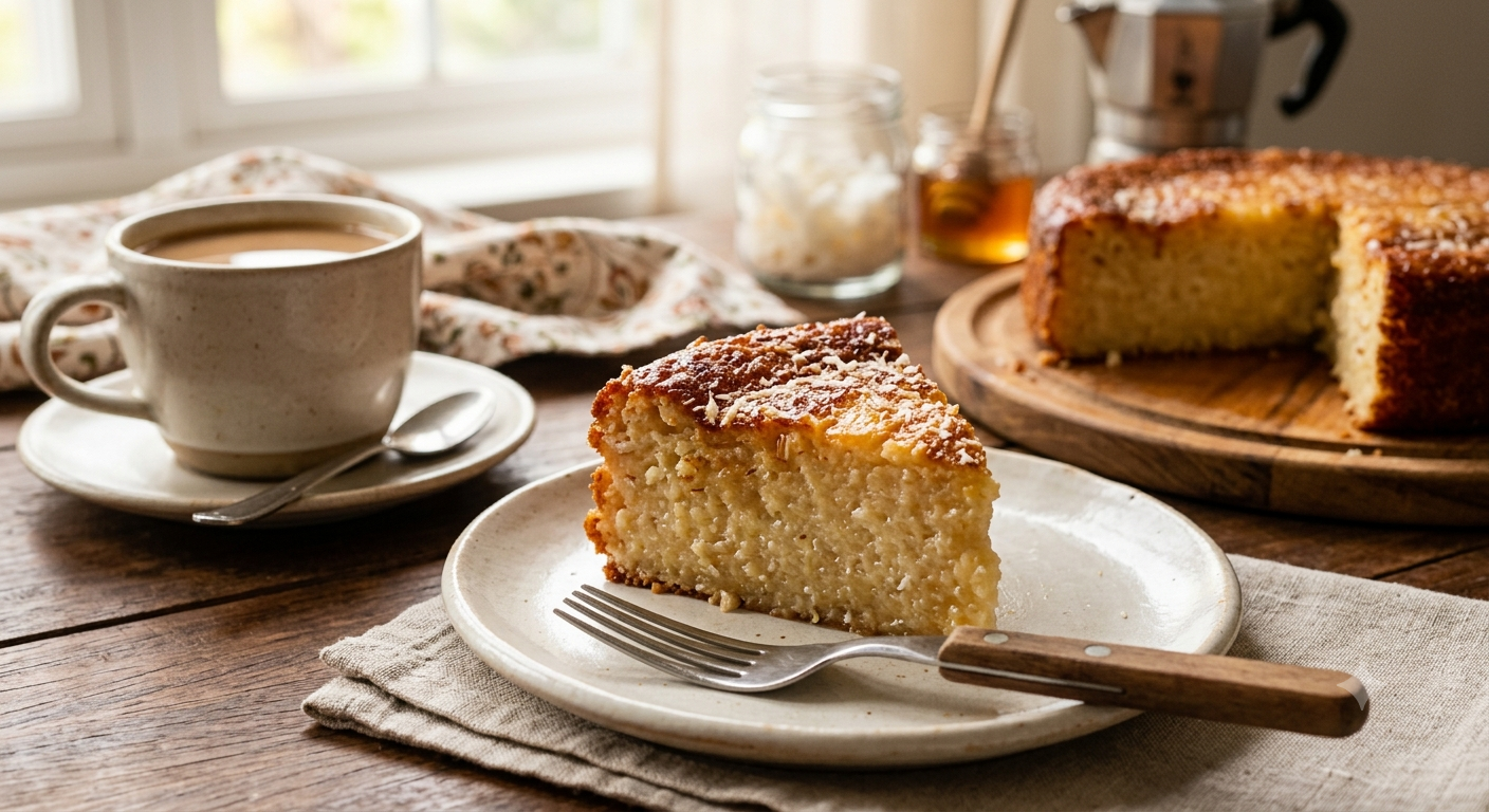 Image for Bolo de Aipim Cremoso de Liquidificador: Fofinho, Úmido e Sem Segredos para um Café da Tarde Perfeito