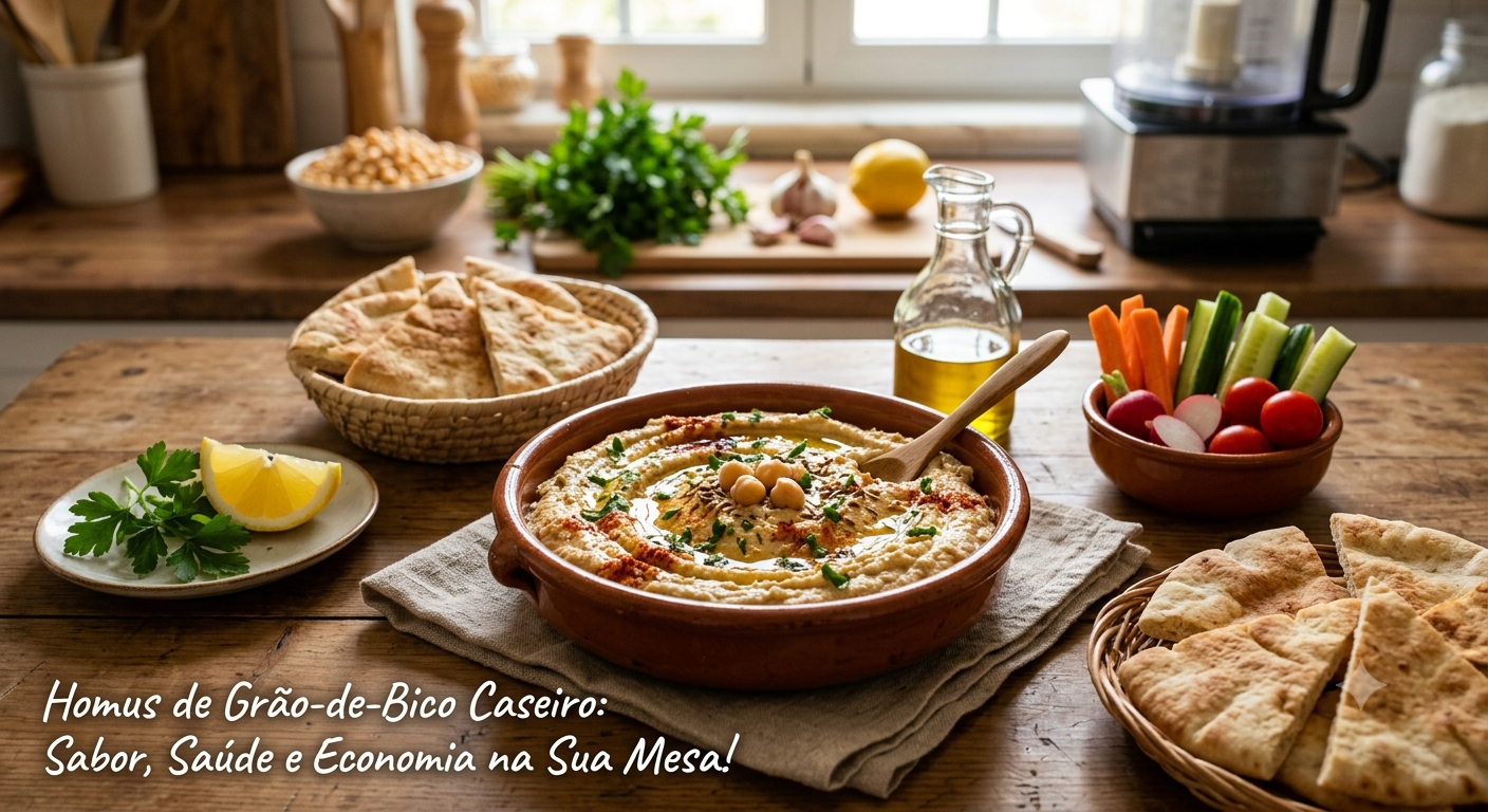 Image for Homus de Grão-de-Bico Caseiro: Sabor, Saúde e Economia na Sua Mesa!